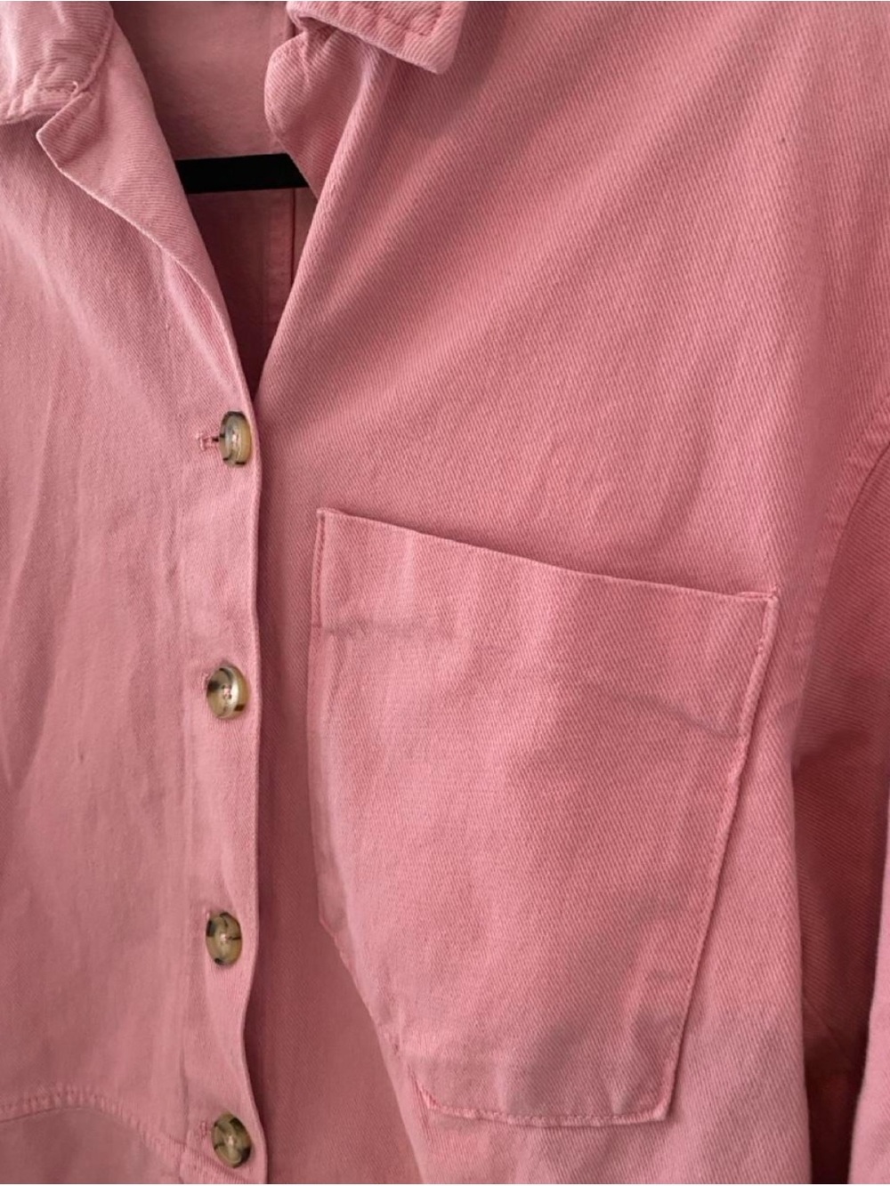 Zara Pink Oversized Button-Front Jacket - Picture 2 of 5